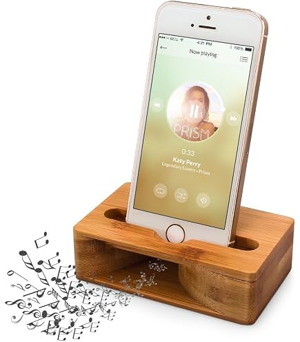 Amazon.co.jp: TSUCIA スマホスピーカー スタンド 天然竹製 スマホ